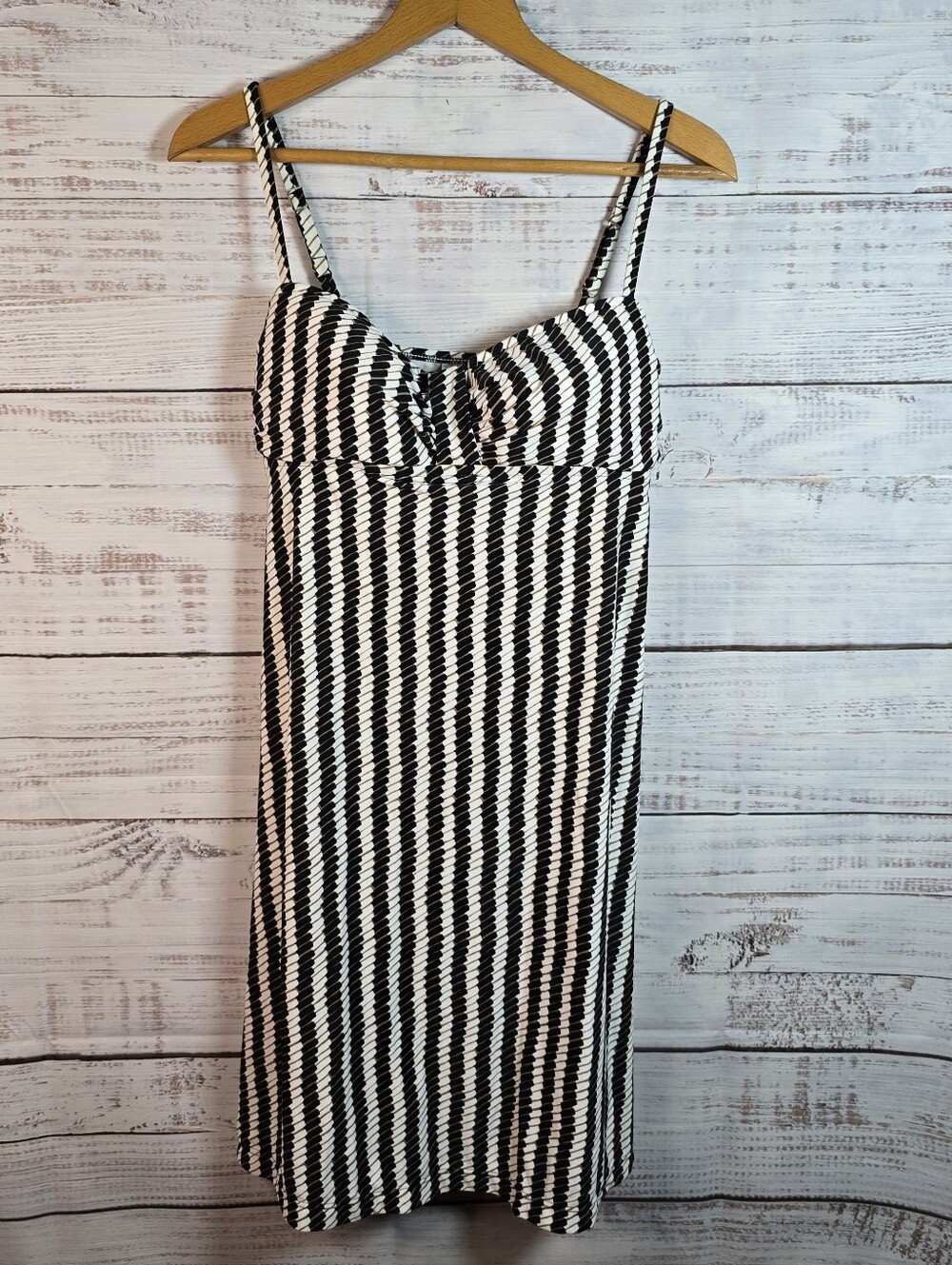 NEW Sunsets Swim Cover Up Dress Women's‎ Large Black White Geometric Beach
